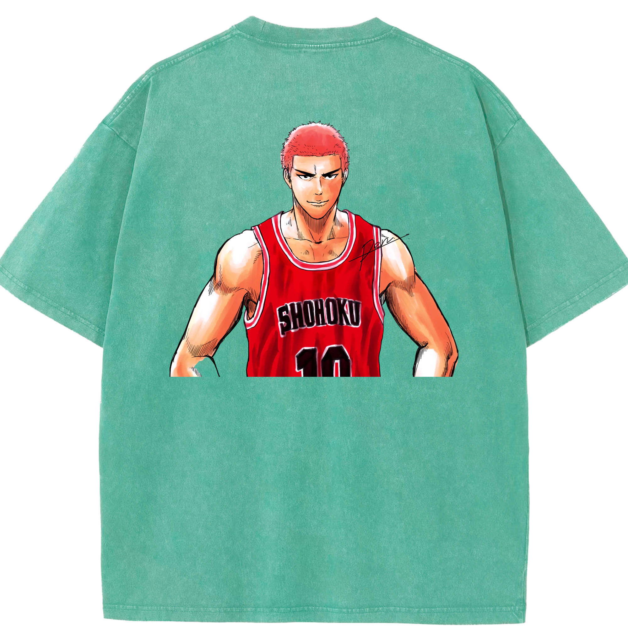 （画像用） SLAM DUNK／スラムダンク 綿100% ヴィンテージ風 半袖Tシャツ（背面プリント）